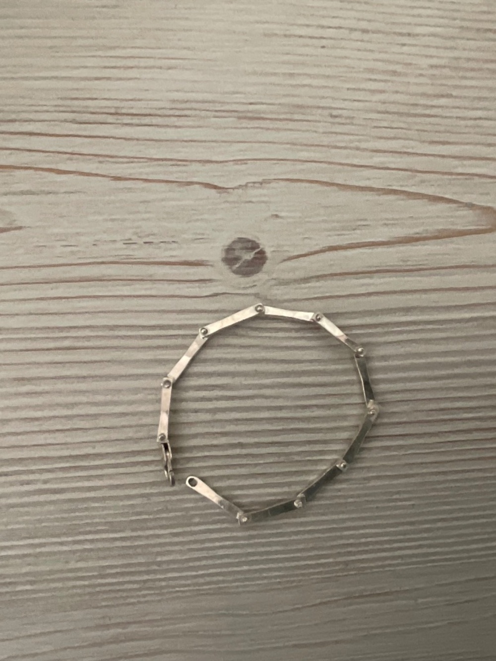 Sterling silver Geometric Link Bracelet